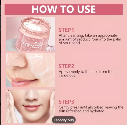 Collagen Biotin Day And Night Facial Mask