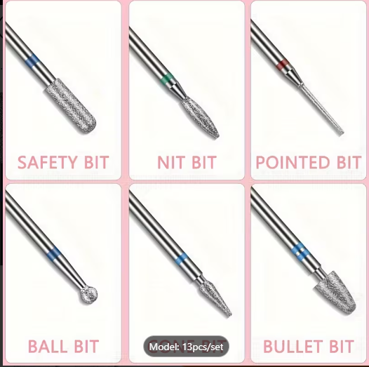 Nail Drill Bits 3/32'' for Acrylic for Nails