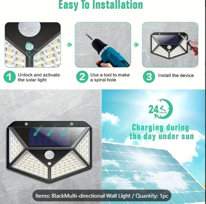 1pc solar motion sensor wall Light