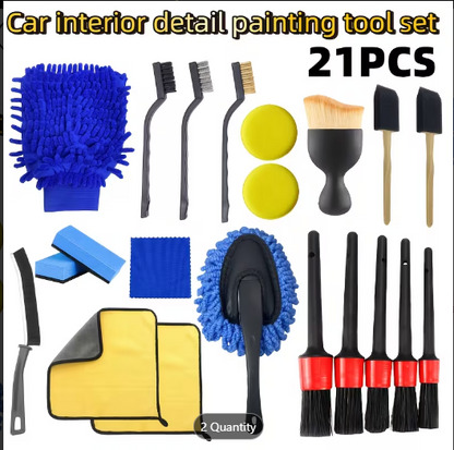 21pcs car detail beauty tool set