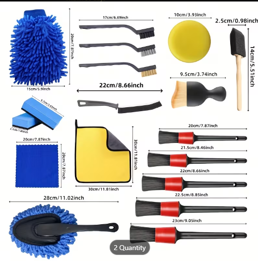 21pcs car detail beauty tool set