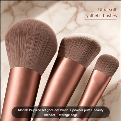 19pcs Makeup Brush Set with Storage Bag