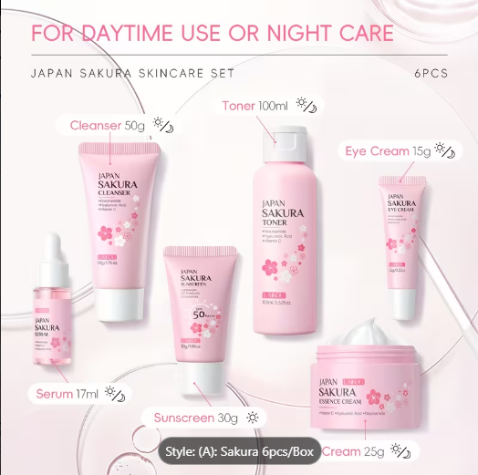LAIKOU Sakura Skincare 6pcs/Set