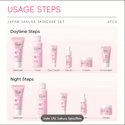 LAIKOU Sakura Skincare 6pcs/Set