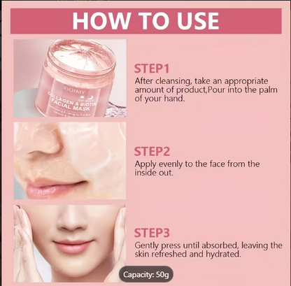 Collagen Biotin Day And Night Facial Mask