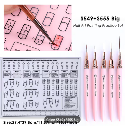 Silicone nail-art practice mat