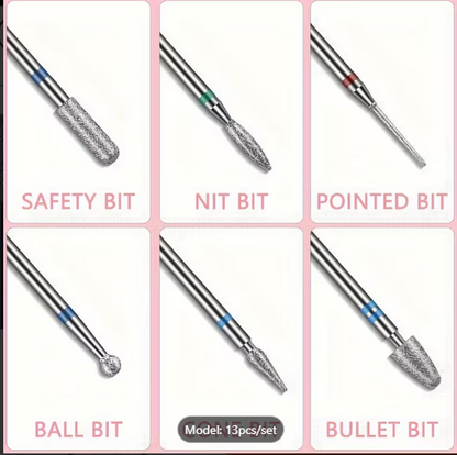 Nail Drill Bits 3/32'' for Acrylic for Nails